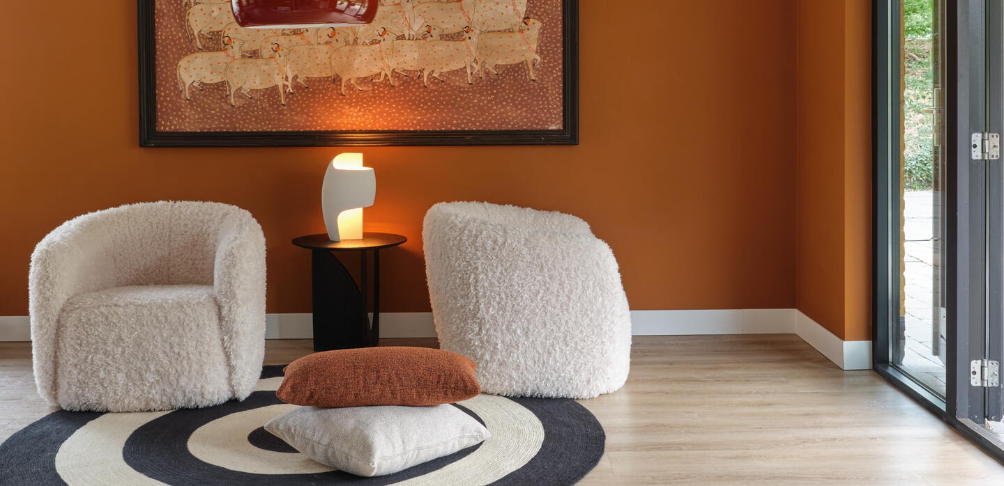 Rond schapen fauteuil